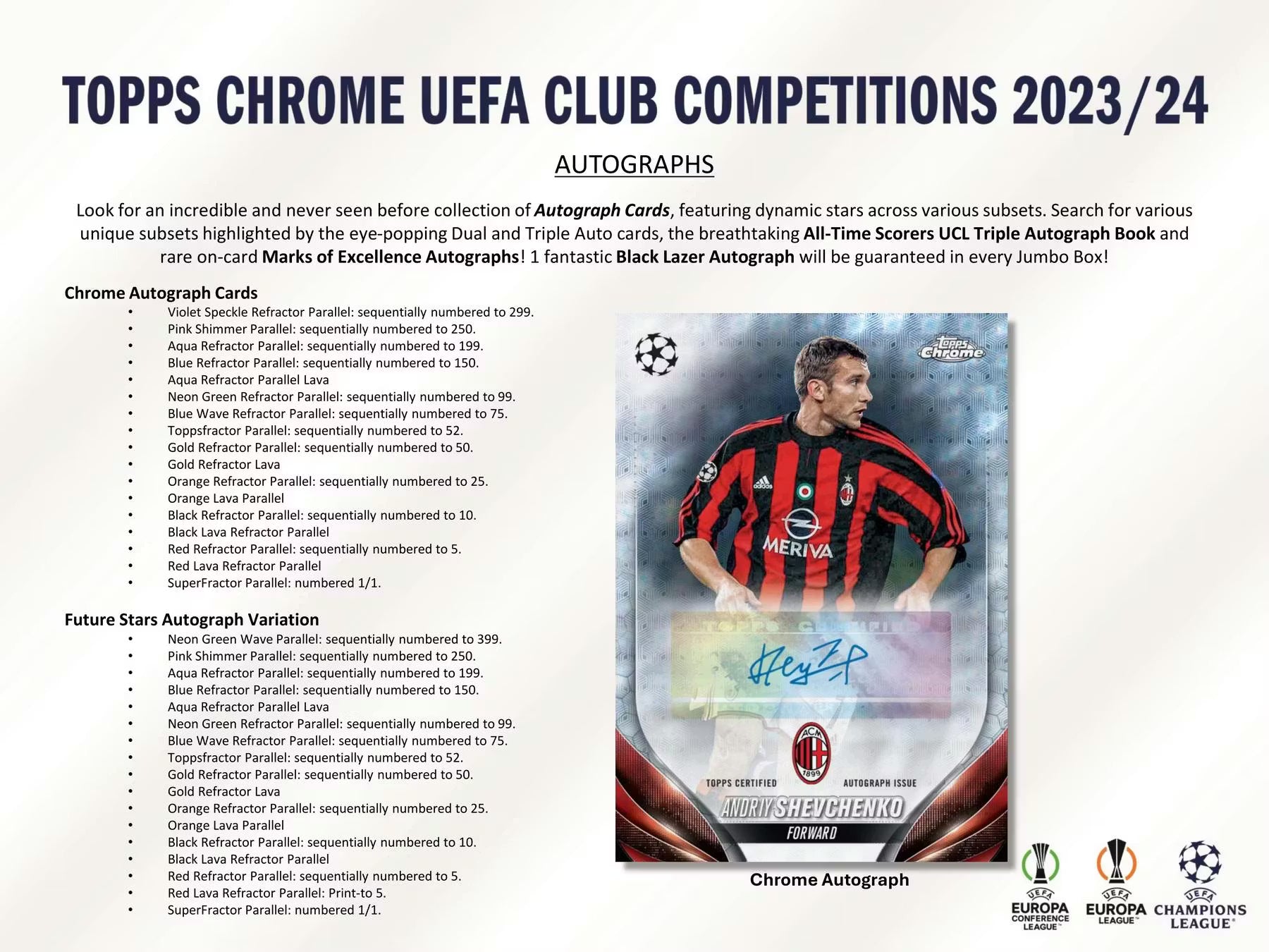 2023-24 Topps Chrome Soccer UEFA Club Competition Jumbo Hobby Trading Cards LV