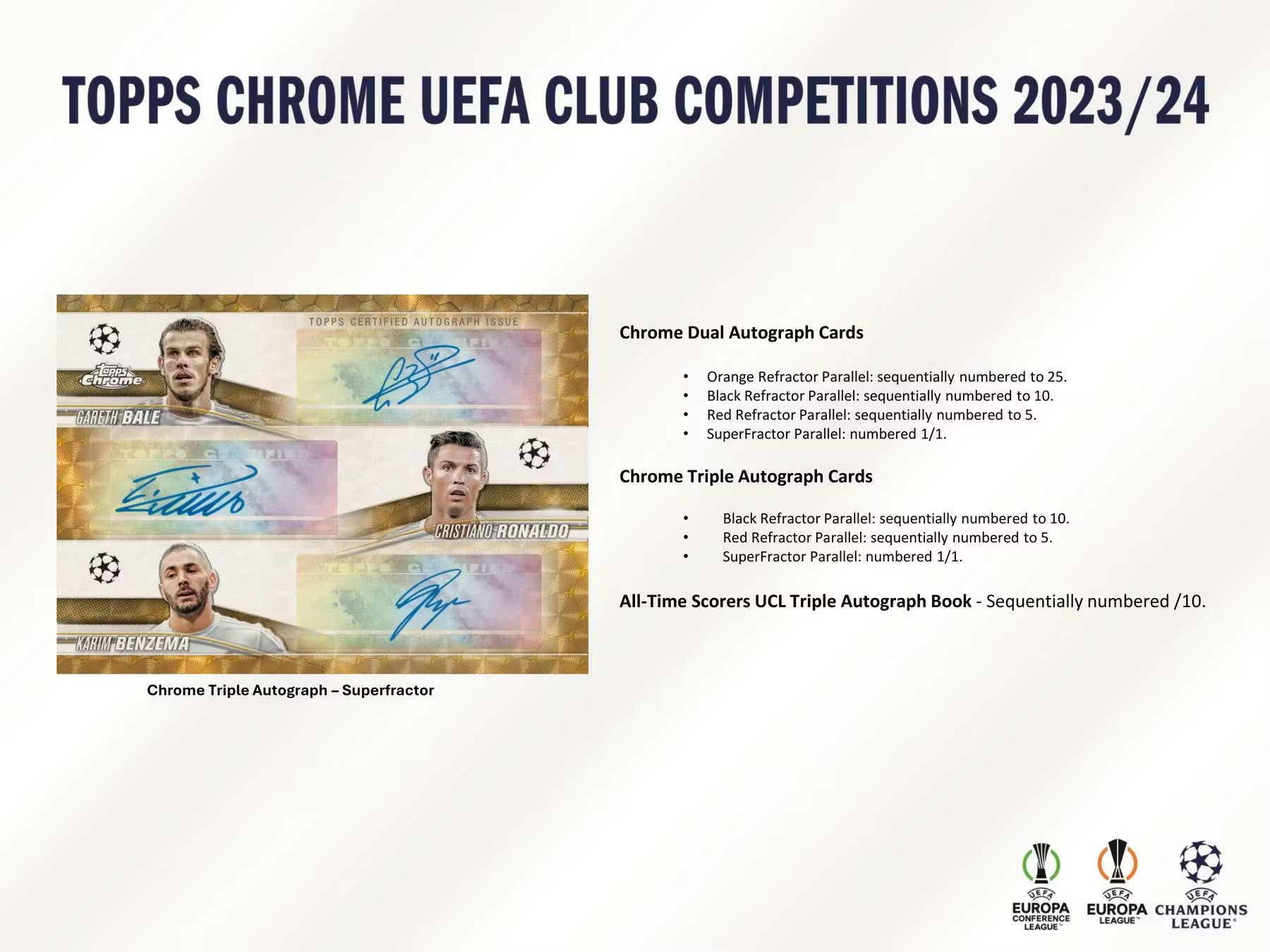2023-24 Topps Chrome Soccer UEFA Club Competition Jumbo Hobby Trading Cards LV