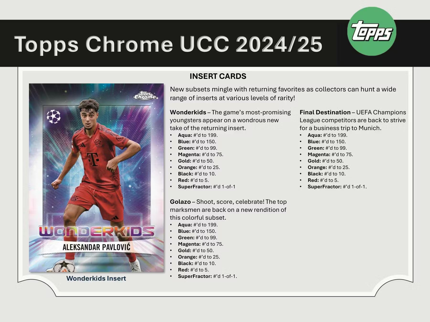 2024-25 Topps Chrome UEFA Club Competitions Soccer Blaster Trading Cards LV