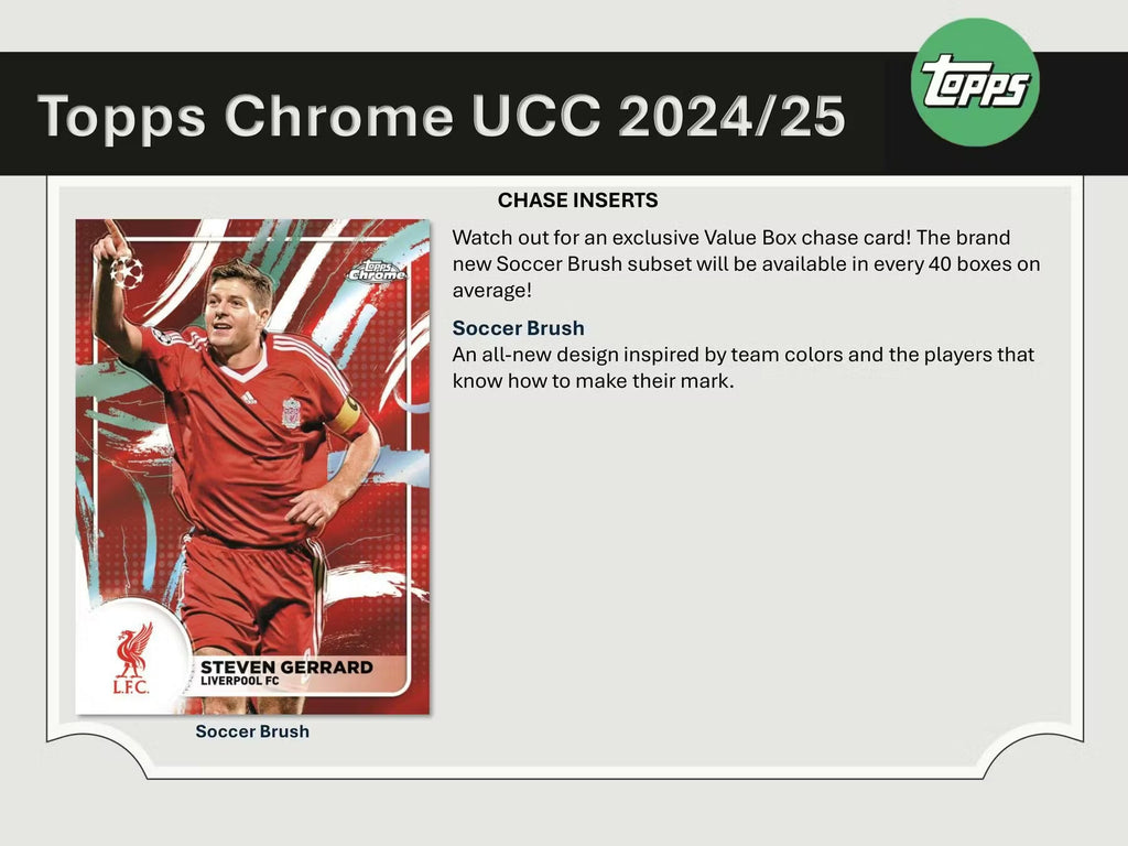 2024-25 Topps Chrome UEFA Club Competitions Soccer Blaster Trading Cards LV