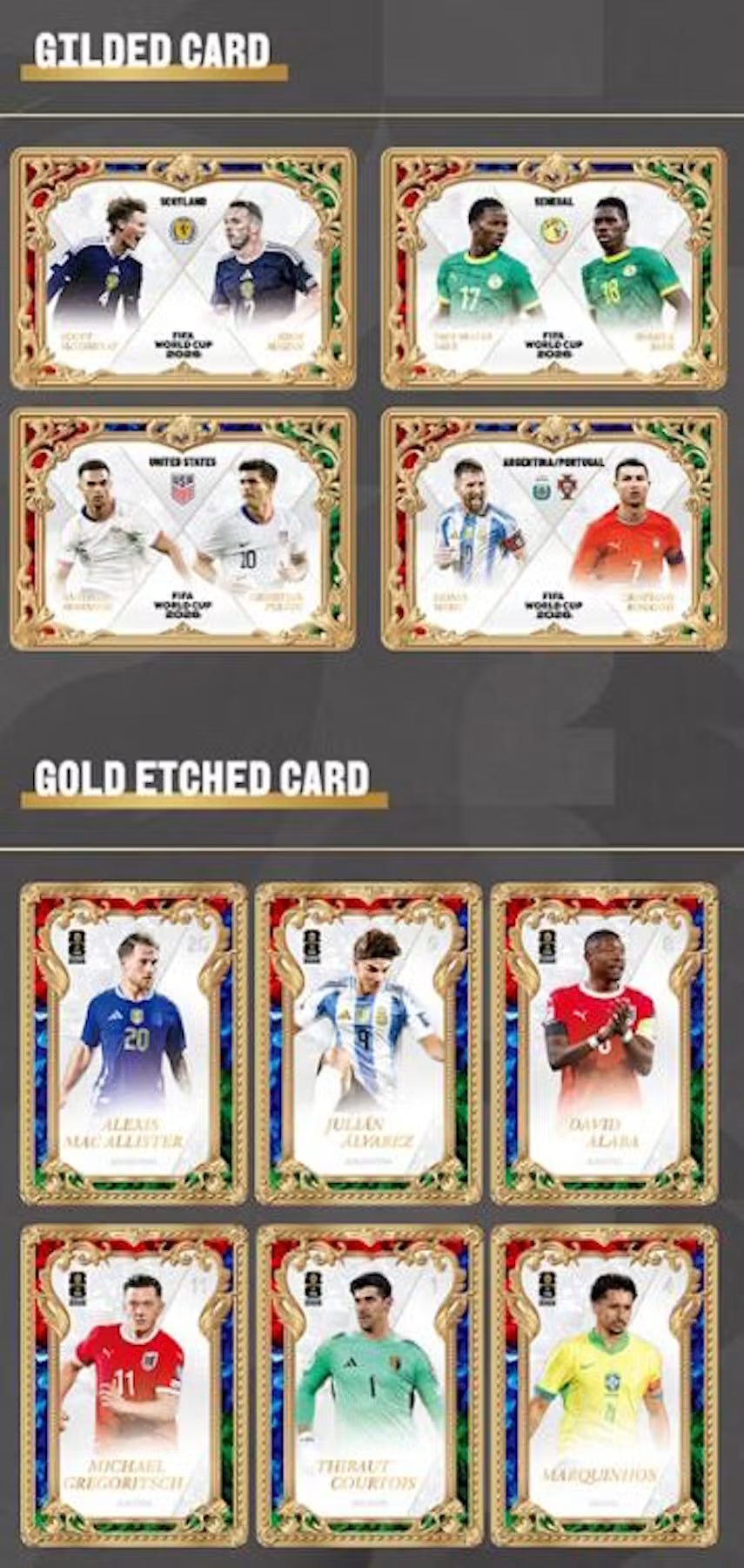 2026 Panini-Kayou FIFA World Cup Soccer Retail Hobby Trading Cards LV