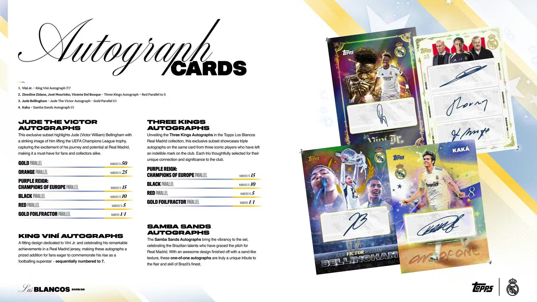 2025/26 Topps Real Madrid Los Blancos Hobby Trading CardsLV