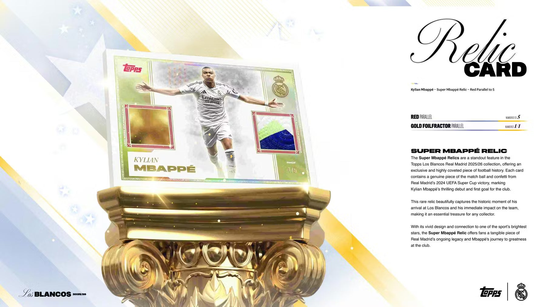 2025/26 Topps Real Madrid Los Blancos Hobby Trading CardsLV