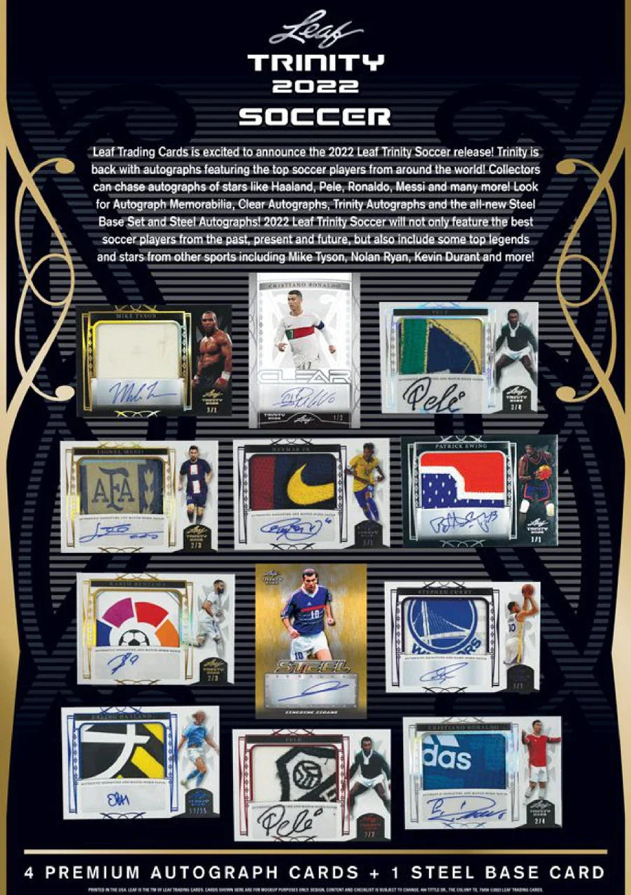 2022 Leaf Trinity Soccer Hobby Trading Cards LV