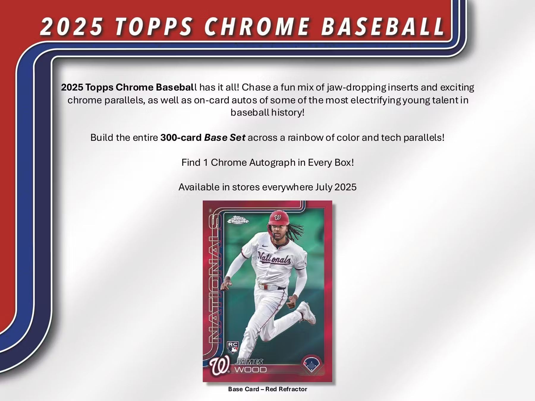 2025 Topps Chrome Baseball Jumbo Hobby Trading Cards LV