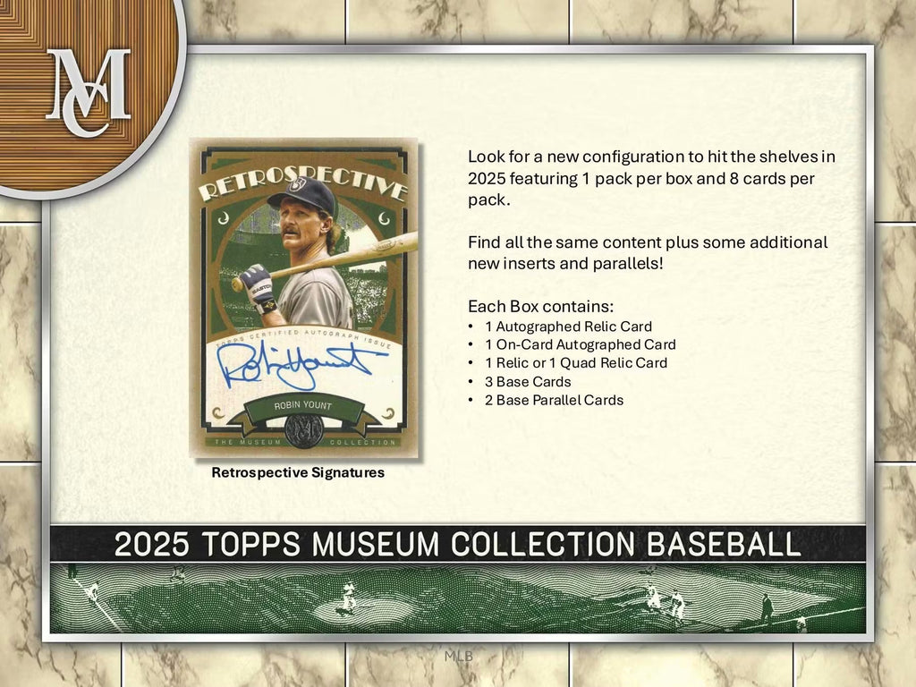 2025 Topps Museum Collection Baseball Hobby Trading Cards LV