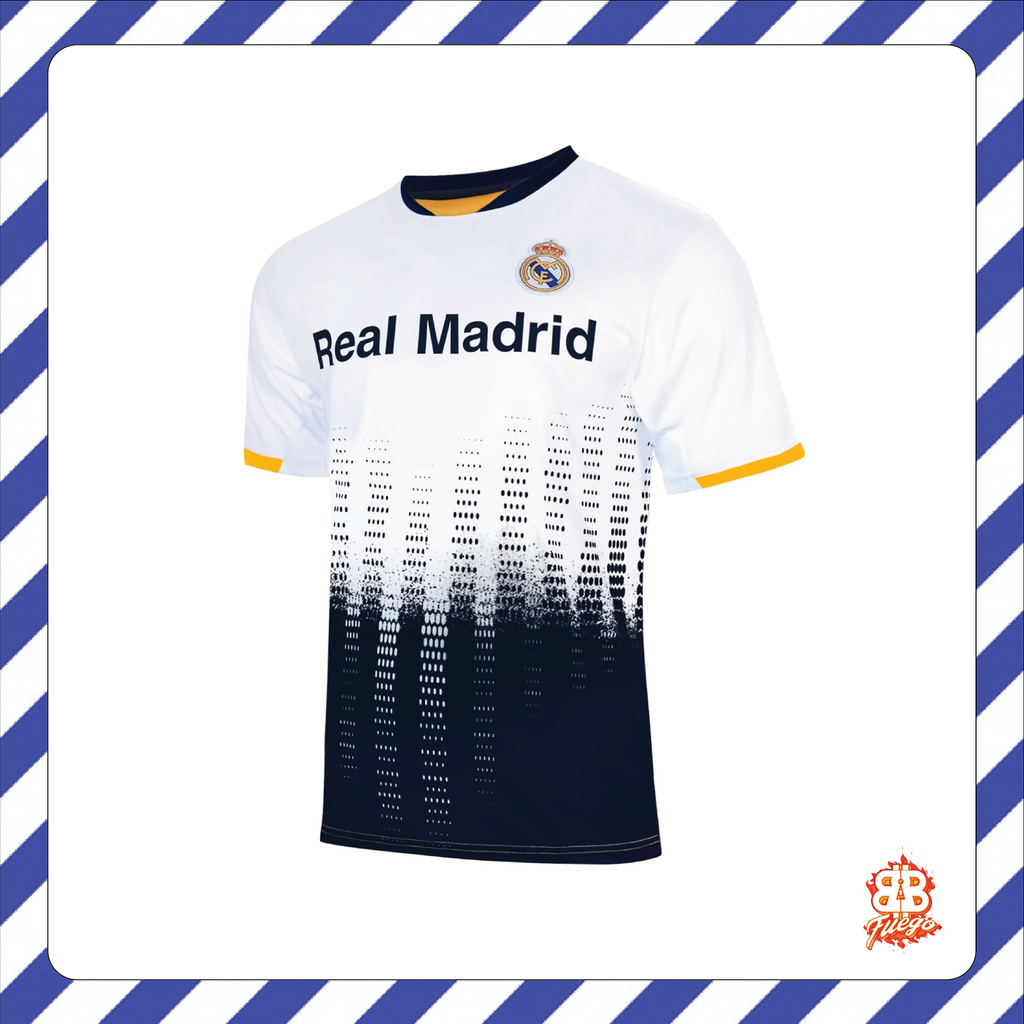 REAL MADRID Ultimate Fan Pack | 5-PC Los Blancos Bundle — Jacket, Jersey, Tee, Scarf + Ball | Hala Madrid! LV