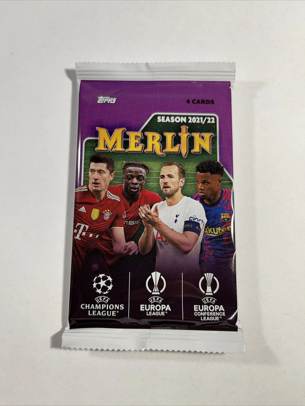 2021-22 Topps Chrome Merlin Soccer UEFA Club Competition Blaster Trading Cards LV