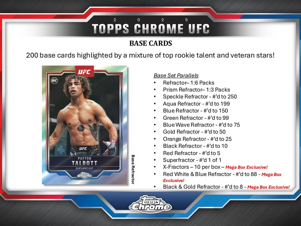 2025 Topps Chrome UFC Mega Trading Cards LV
