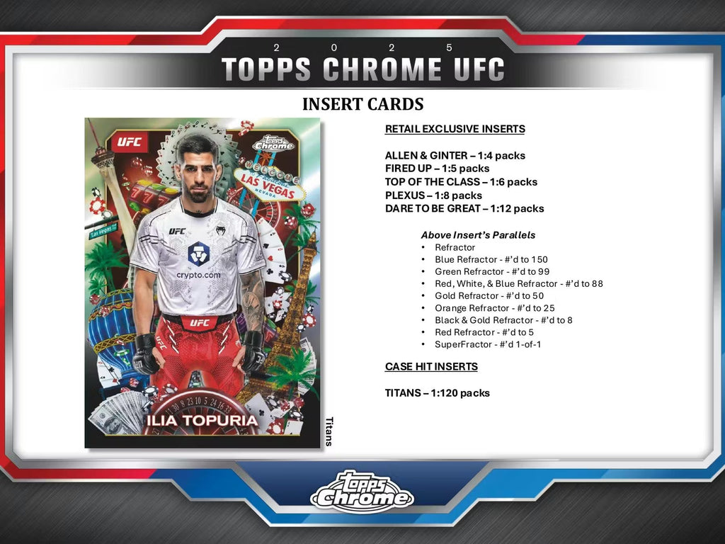 2025 Topps Chrome UFC Mega Trading Cards LV
